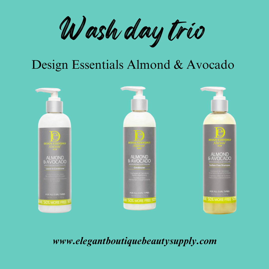 Wash Day Trio- Design Essentials Almond & Avocado