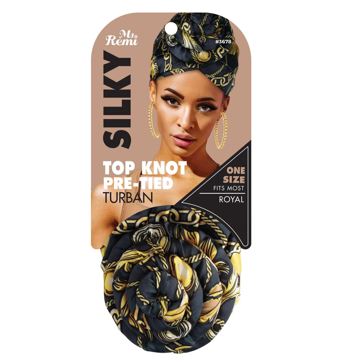 Ms. Remi Silky Top Knot Turban Head Wrap
