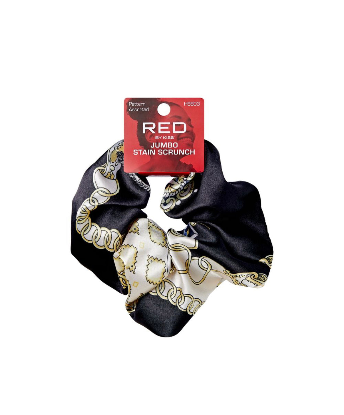 Red Jumbo Satin Scrunchie