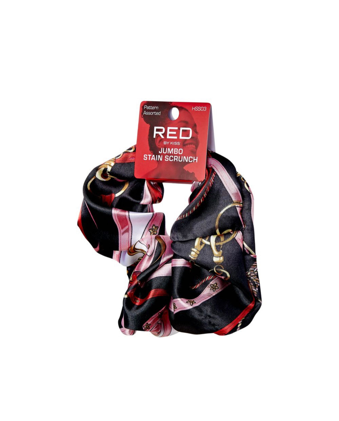Red Jumbo Satin Scrunchie