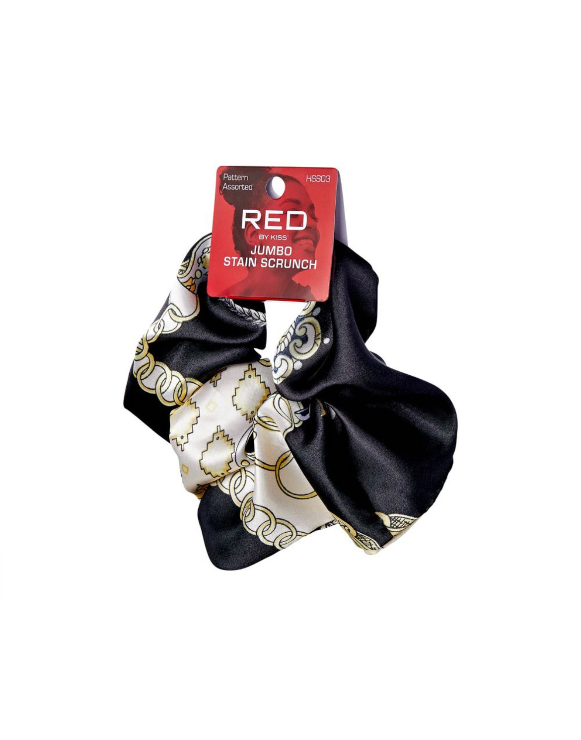 Red Jumbo Satin Scrunchie