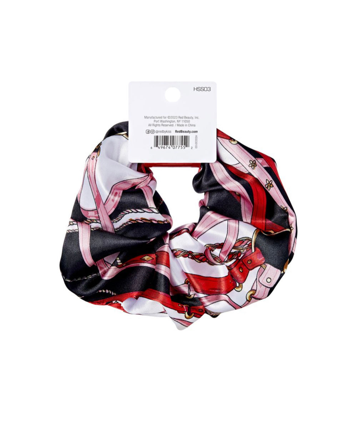 Red Jumbo Satin Scrunchie