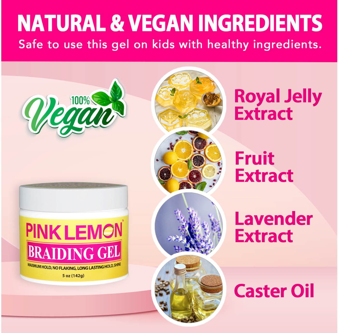 Pink Lemon Braiding Gel