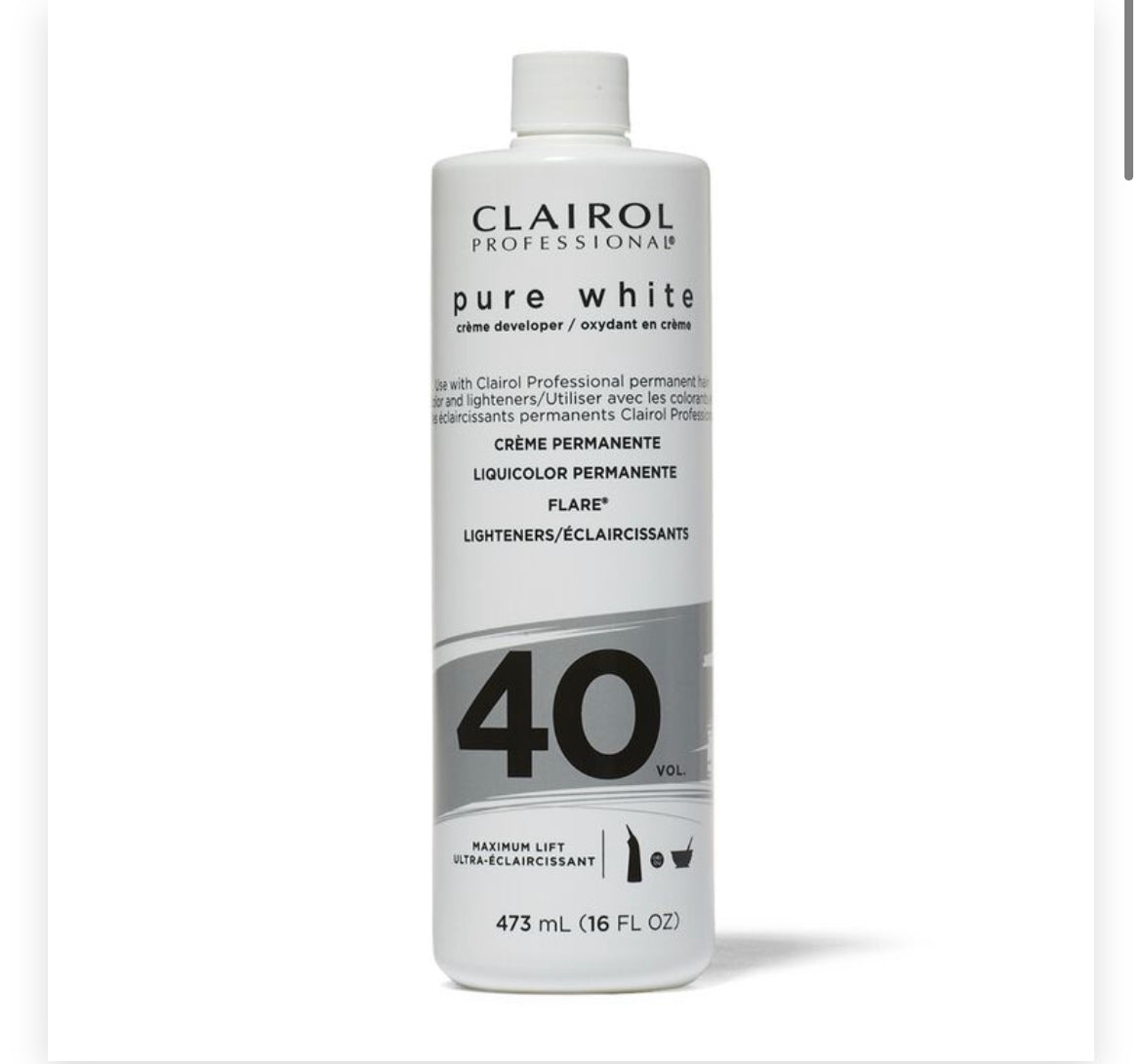 Clairol Professional Pure White Creme Developer (40 Volume)