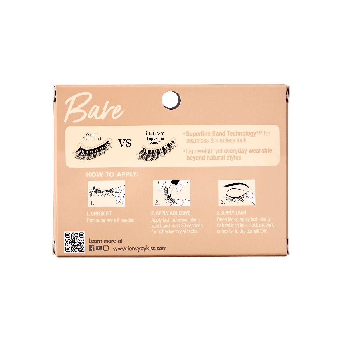 Kiss i-Envy Eyelashes (Bare)