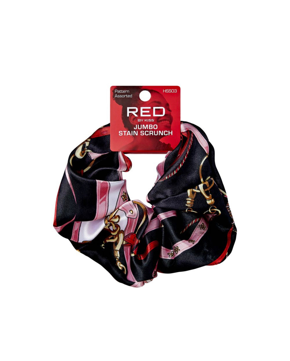 RED BY KISS Jumbo Satin Scrunch - Assorted PINK #HSS03