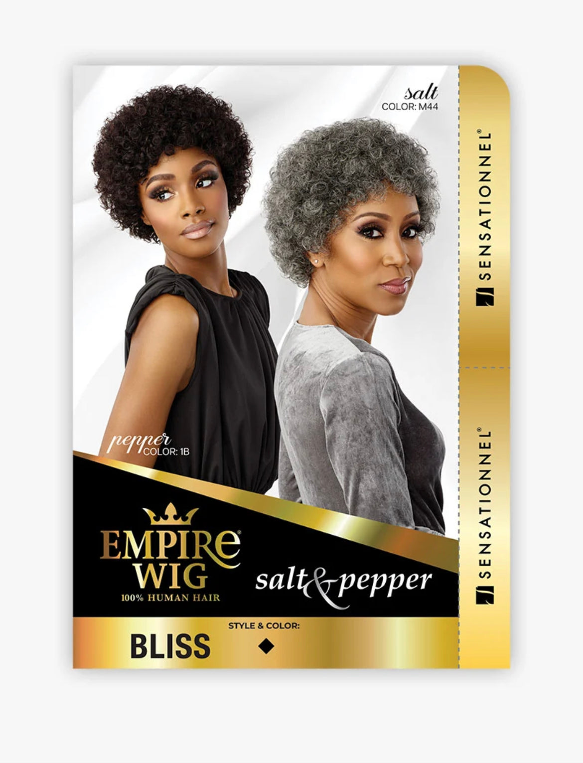 Sensationnel Empire Wig Salt & Pepper Human Hair (Bliss)