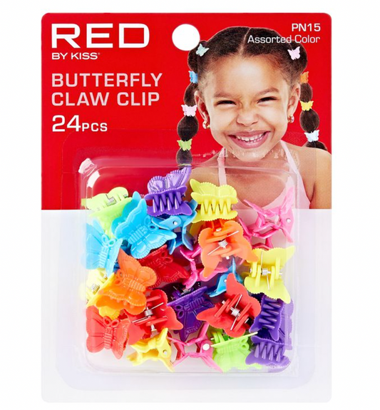 RED BY KISS- KIDS BUTTERFLY CLAW (24pcs)