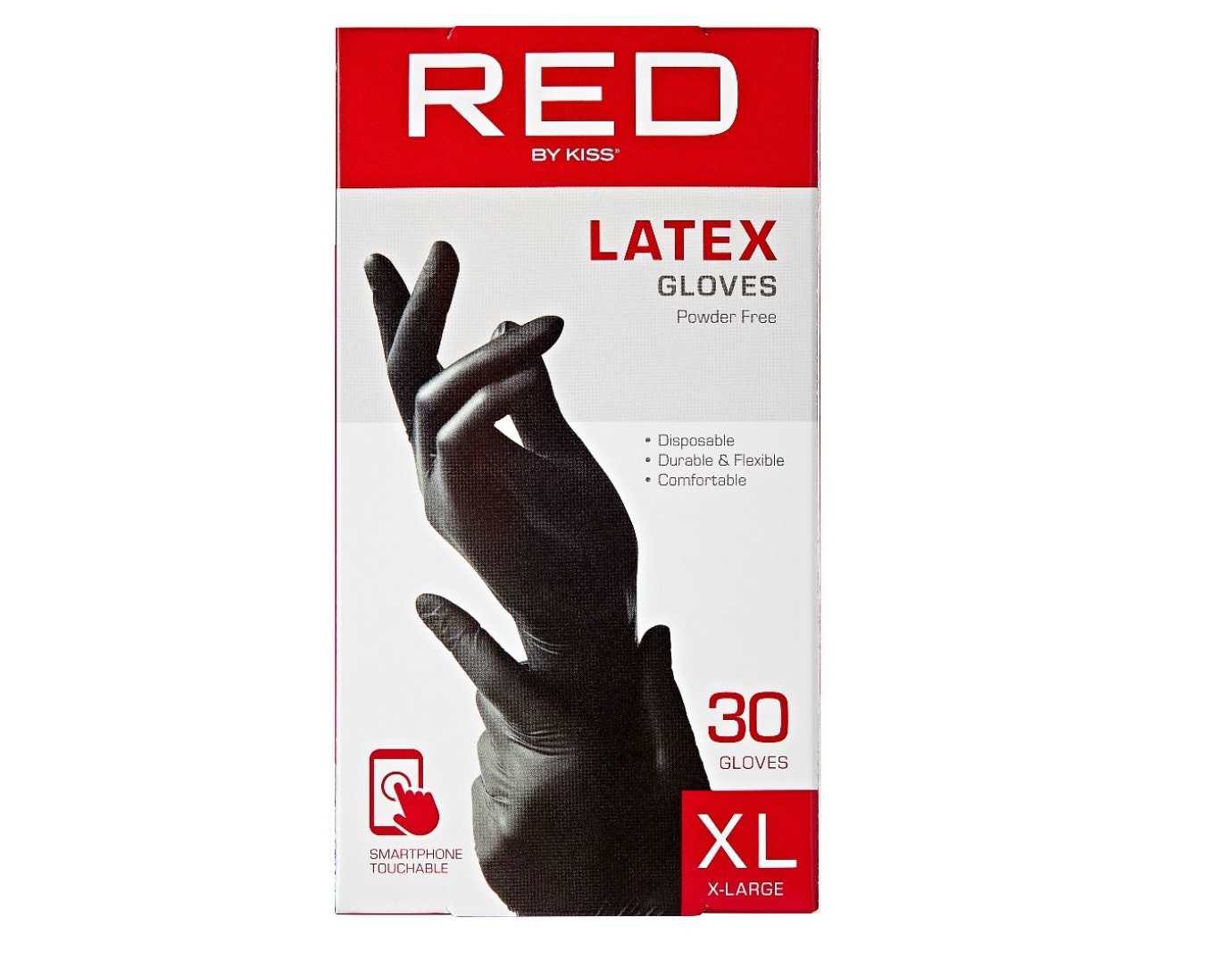 Red by Kiss Latex Gloves