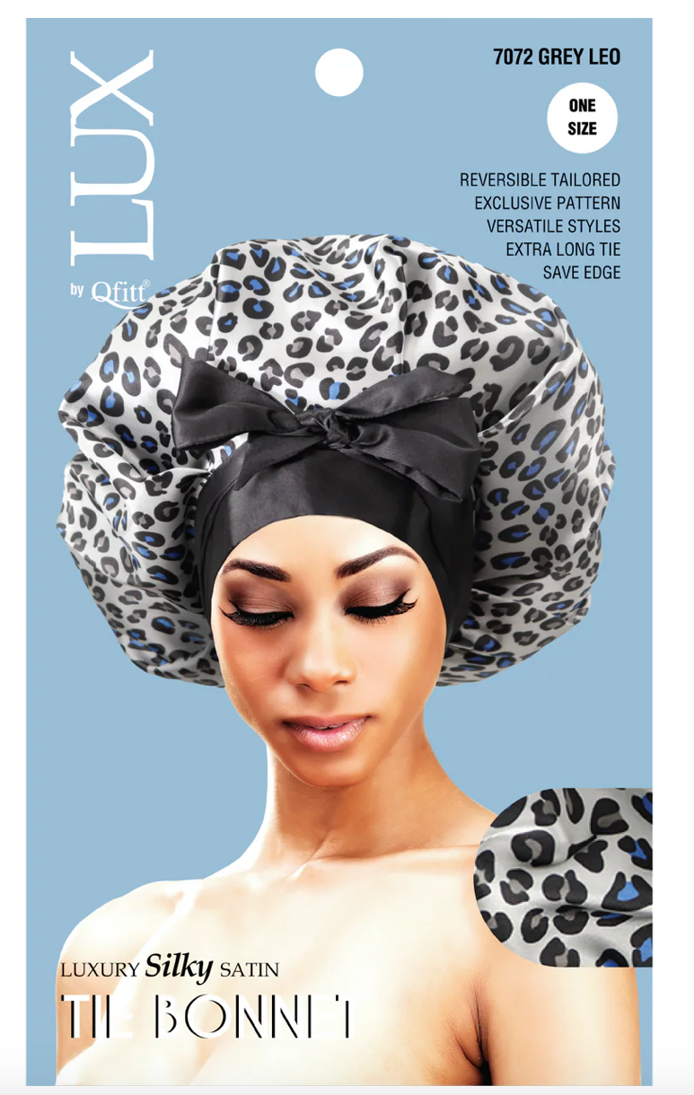 LUXURY SILKY SATIN TIE BONNET