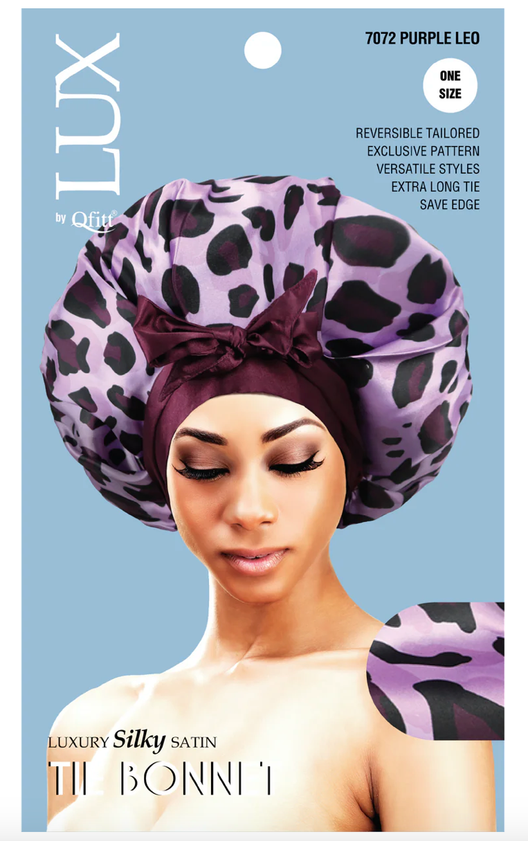 LUXURY SILKY SATIN TIE BONNET