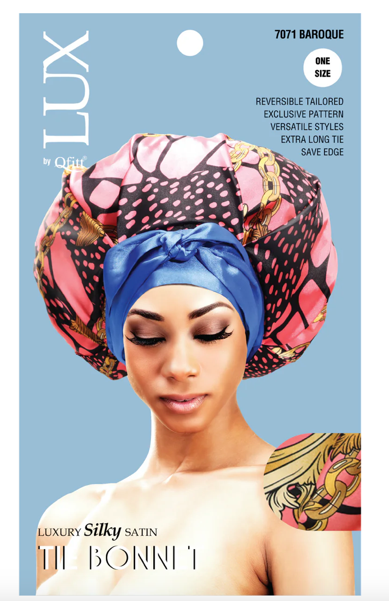 Lux Luxury Silk Satin Tie Bonnet