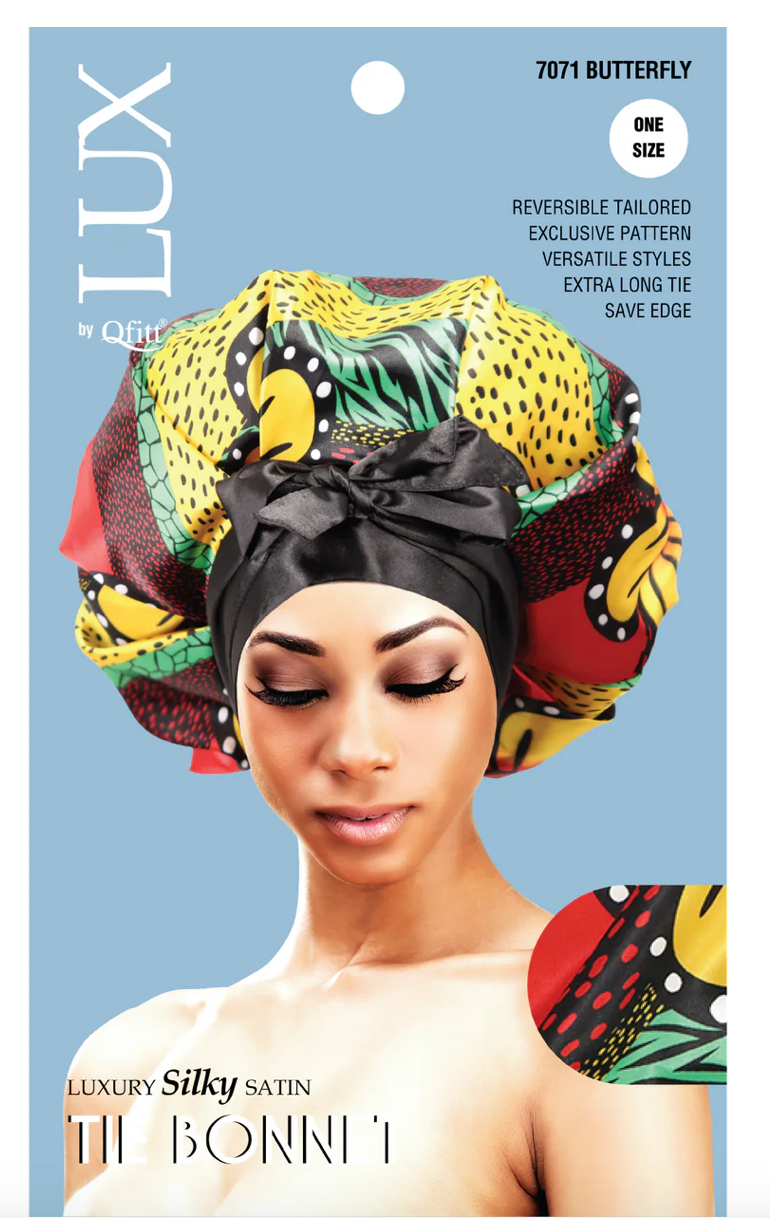 Lux Luxury Silk Satin Tie Bonnet
