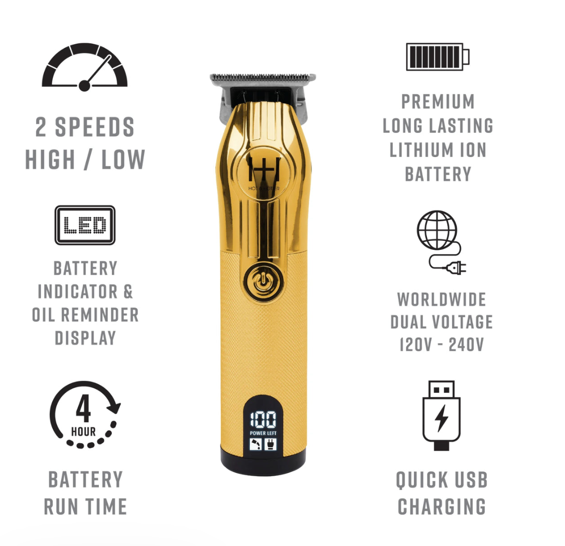 Hot & Hotter Cordless Lithium Outlining Trimmer (Gold)