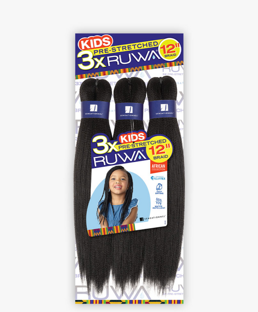 Ruwa Pre-Stretched Kids Braid 12" (3x)