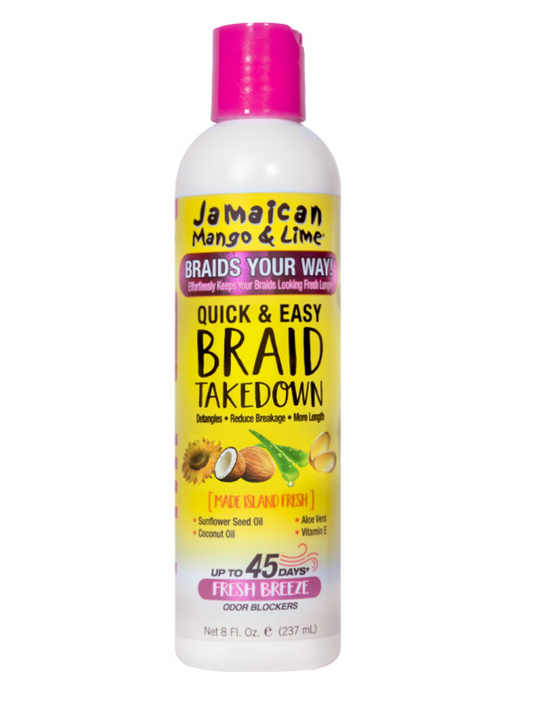 Jamaican Mango & Lime Easy Braids Your Way Quick and Easy Braid Takedown