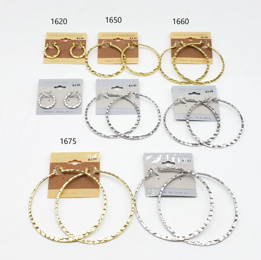 Dented Hoop Earrings