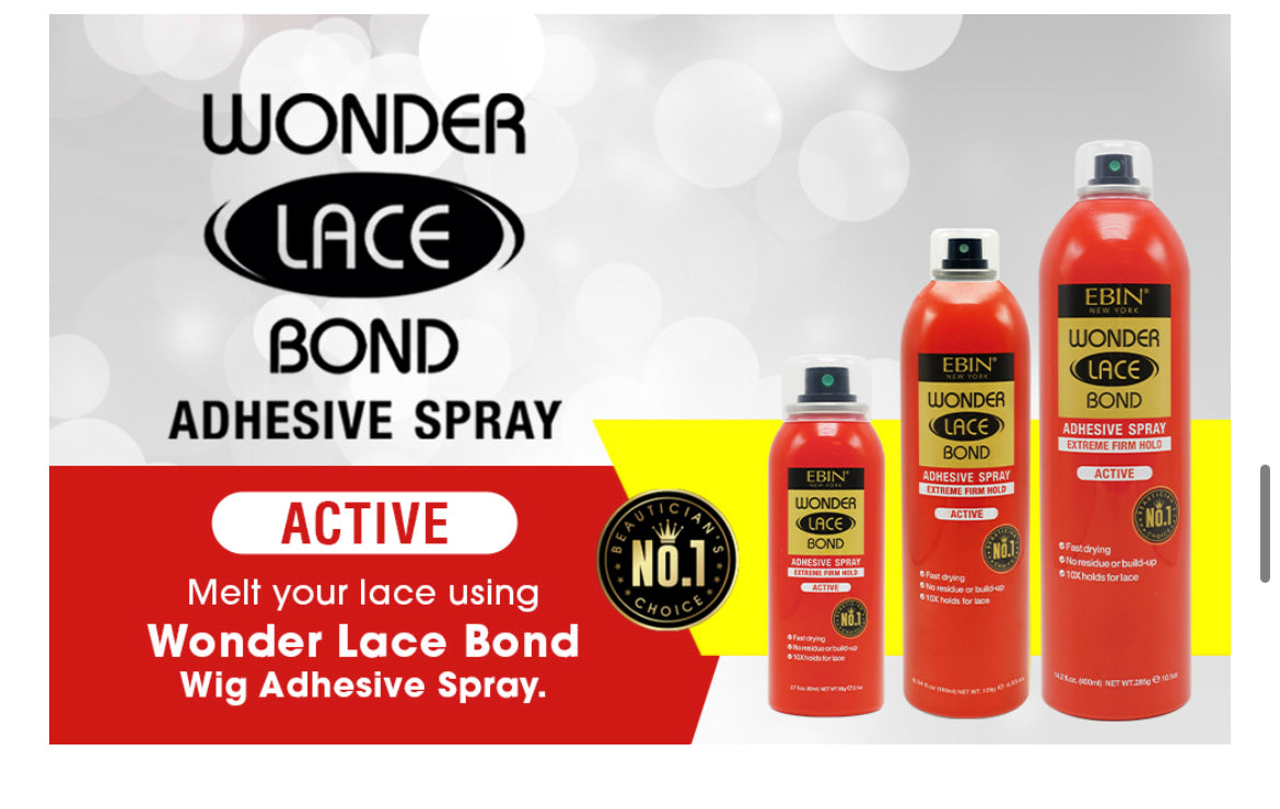EBIN WONDER LACE BOND ADHESIVE SPRAY- EXTREME FIRM HOLD ACTIVE