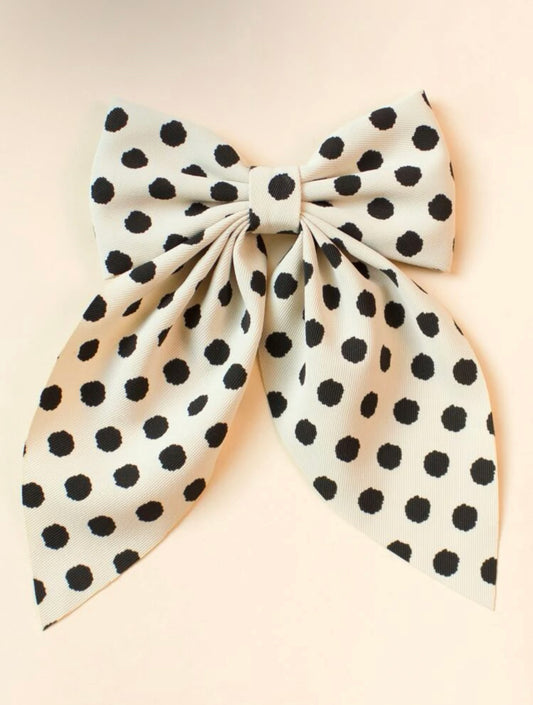 Large Polka Dot Hair Bow