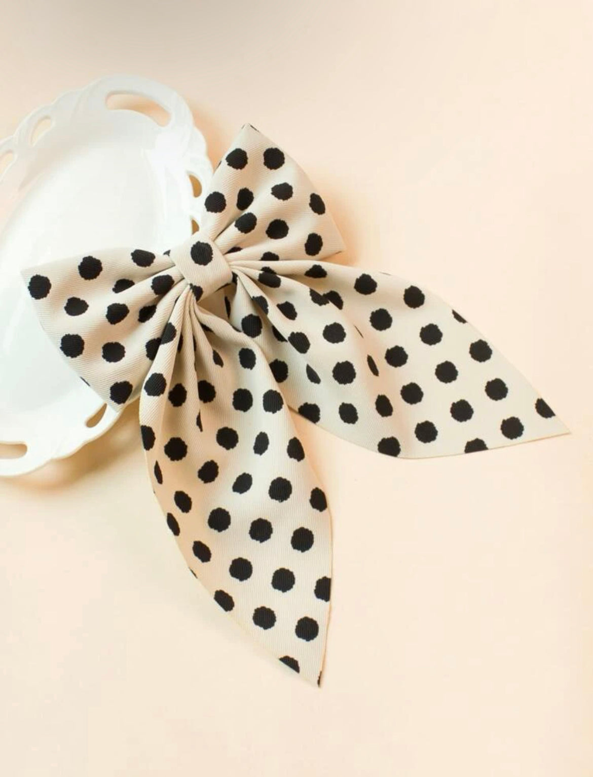 Large Polka Dot Hair Bow