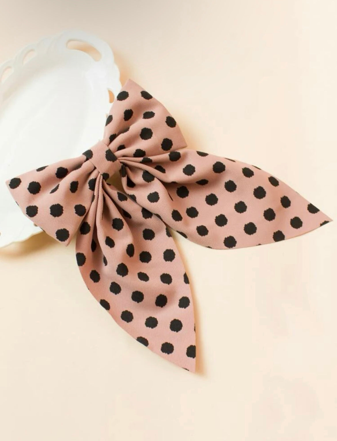 LARGE POLKA DOT HAIR BOW