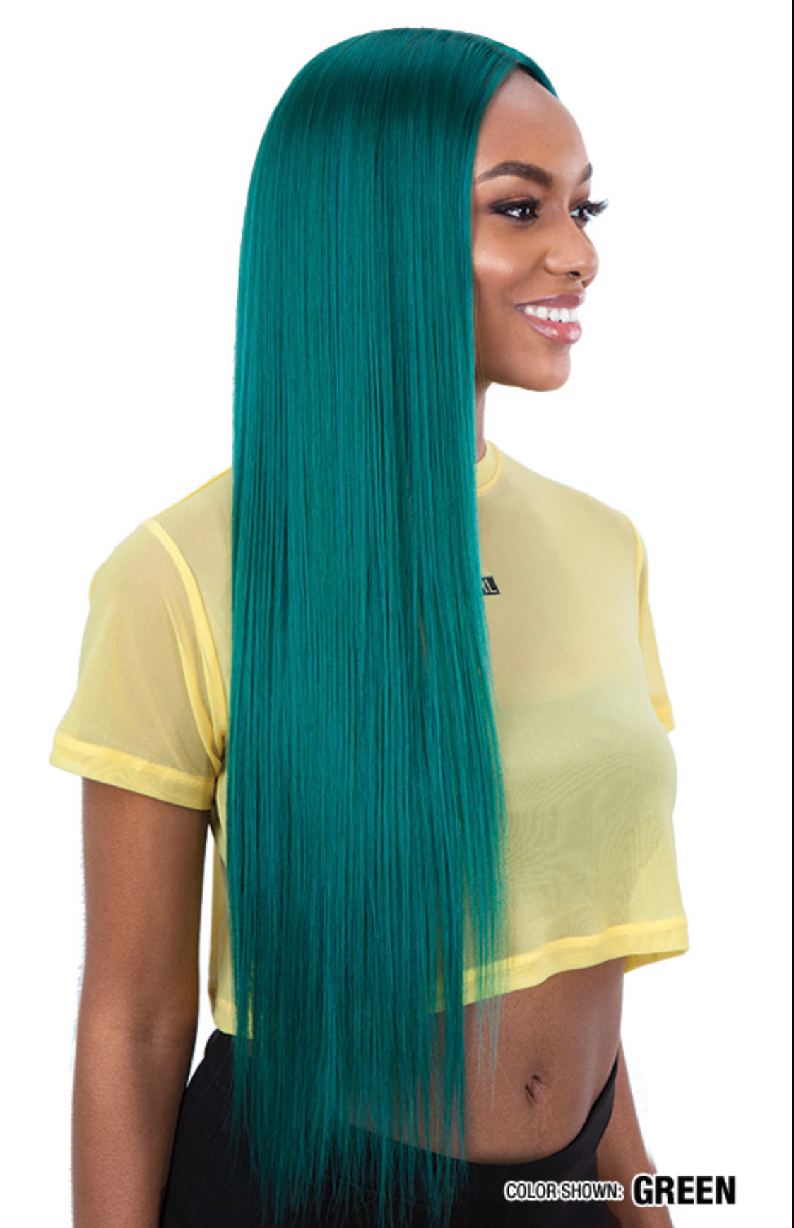 Natural Straight hair in Dark Green - Roblox