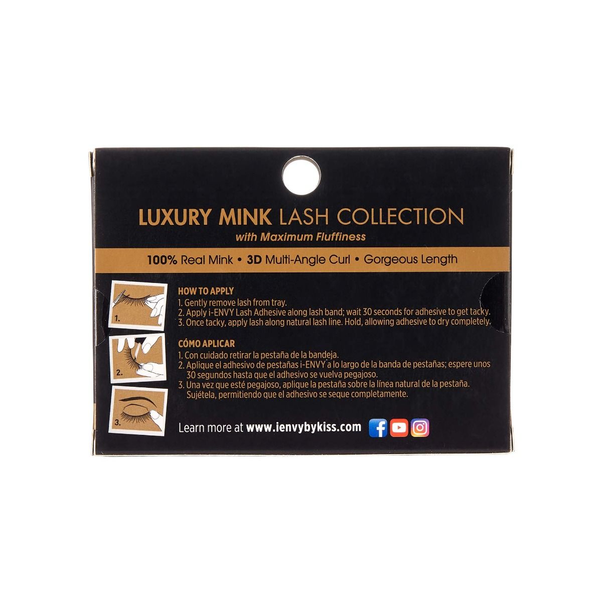 KISS | i ENVY LUXURY MINK 3D EYELASHES- 01