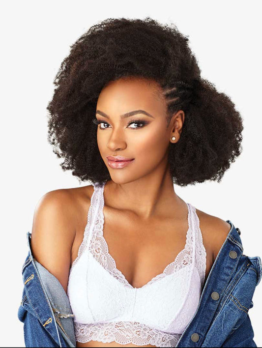 Sensationnel Curls Kinks & Co. Clip-In Extensions (4c Clique Human Hair)