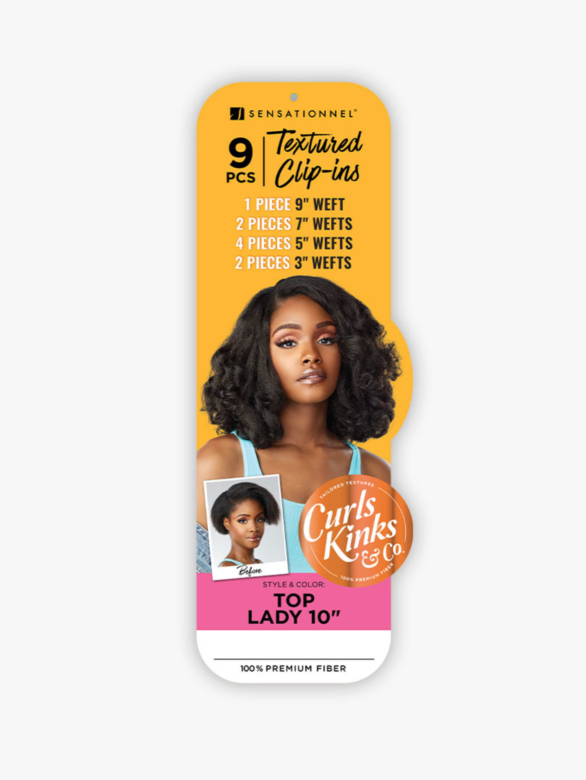 Sensationnel Curls Kinks & Co. Clip-In Extensions (Boss Lady 10" Premium Fiber)