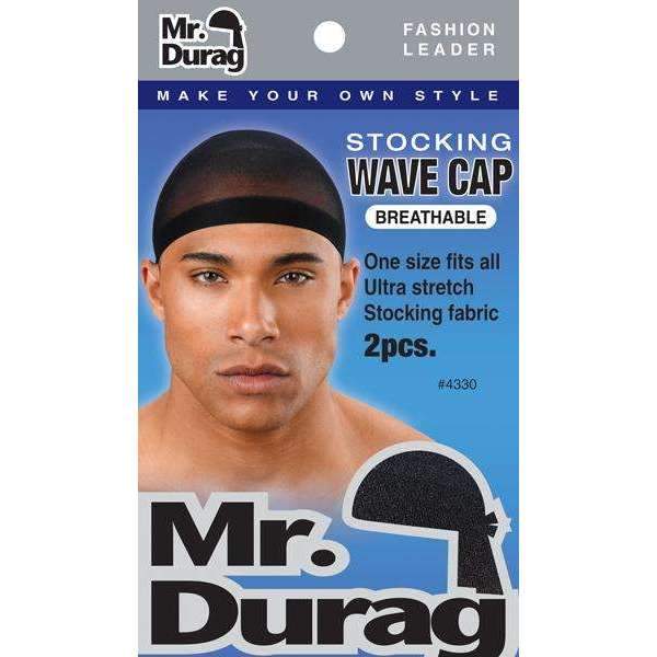 MR. DURAG STOCKING WAVE CAP- 2PCS/PK - Elegant Boutique Beauty Supply